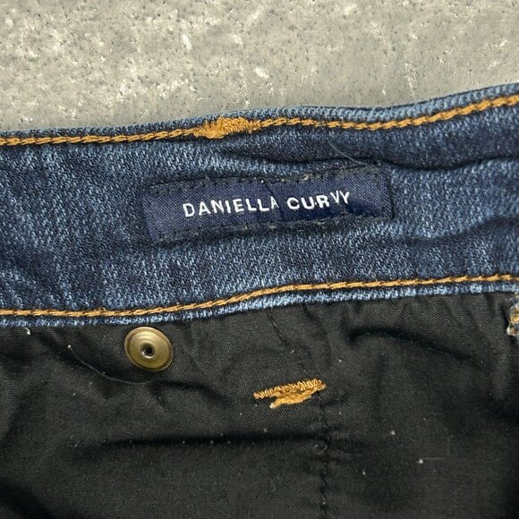 Chaps Jeans Womens 10 (30x28) Daniella Curvy Fit Straight Blue Stretch Denim - Picture 7 of 14